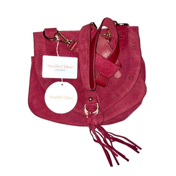 See by Chloé Collins Suede Crossbody Bag New with Tags Grape NWT - Picture 1 of 16